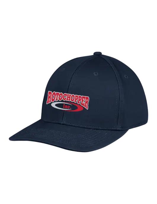 Premium Modern Structured Twill Navy Snapback Cap w/Rotochopper Logo