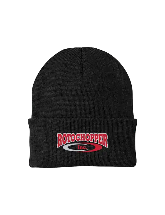 Black Knit Cap w/Rotochopper Logo