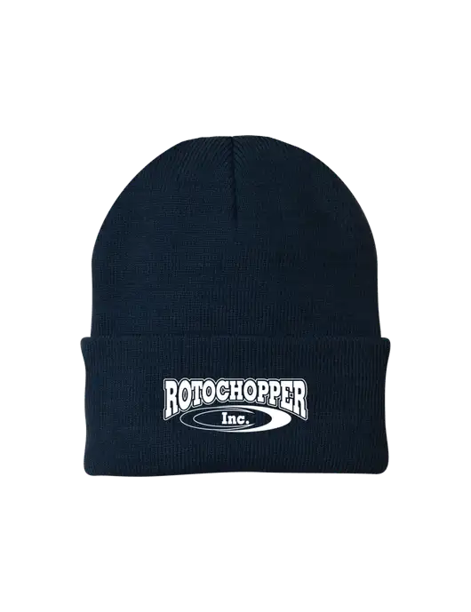 Navy Knit Cap w/Rotochopper Logo