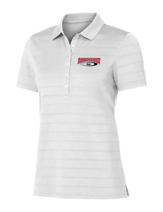 Callaway Womens Bright White Ventilated Polo w/Rotochopper Logo