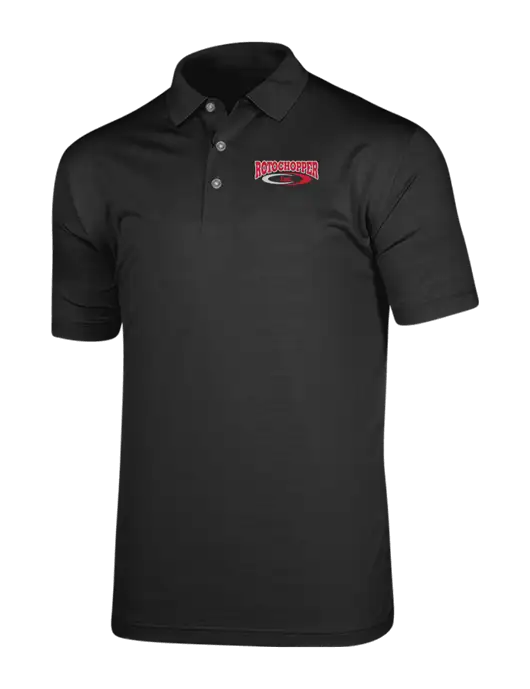 Callaway Vibrant Black Ventilated Polo w/Rotochopper Logo