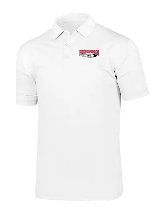 Callaway Vibrant Bright White Ventilated Polo w/Rotochopper Logo