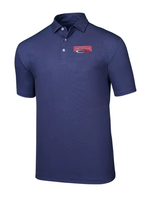 Callaway Birdseye Navy Polo w/Rotochopper Logo
