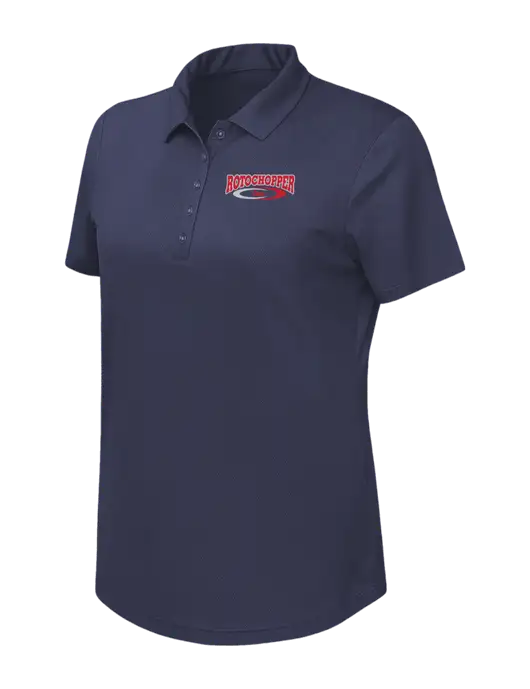 Callaway Womens Birdseye Navy Polo w/Rotochopper Logo