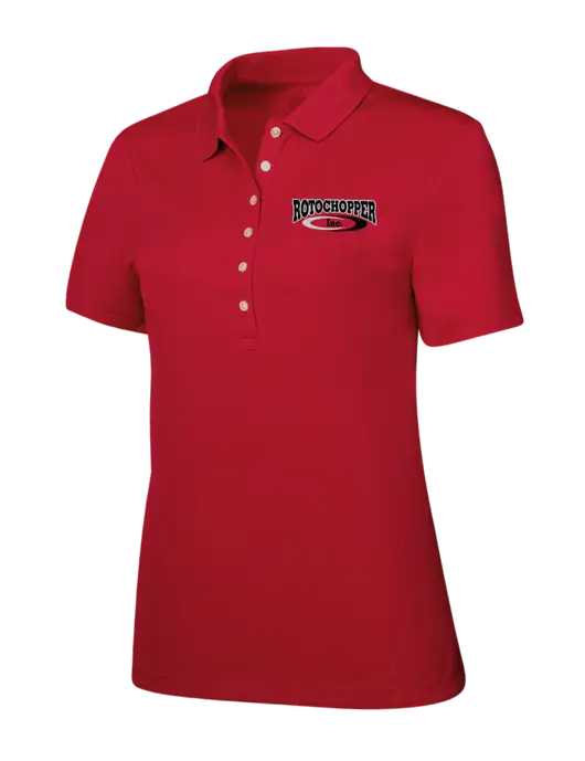 Callaway Womens Ottoman Red Polo w/Rotochopper Logo