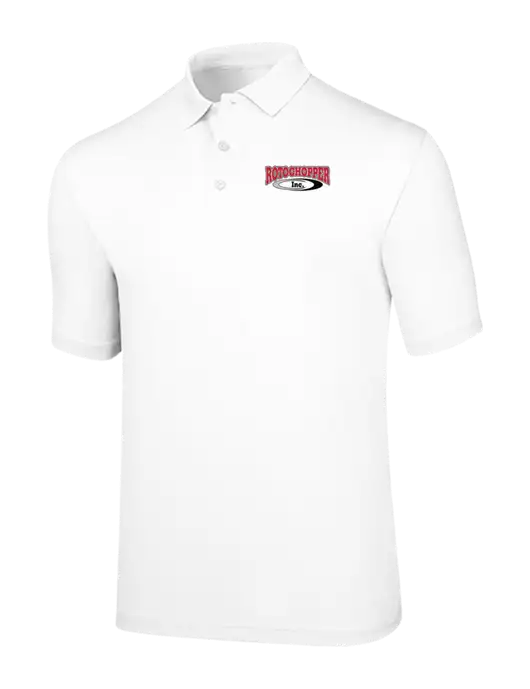 Callaway Opti-Dri White Chev Polo w/Rotochopper Logo