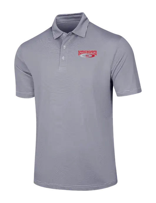 Callaway Navy Fine Line Stripe Polo w/Rotochopper Logo