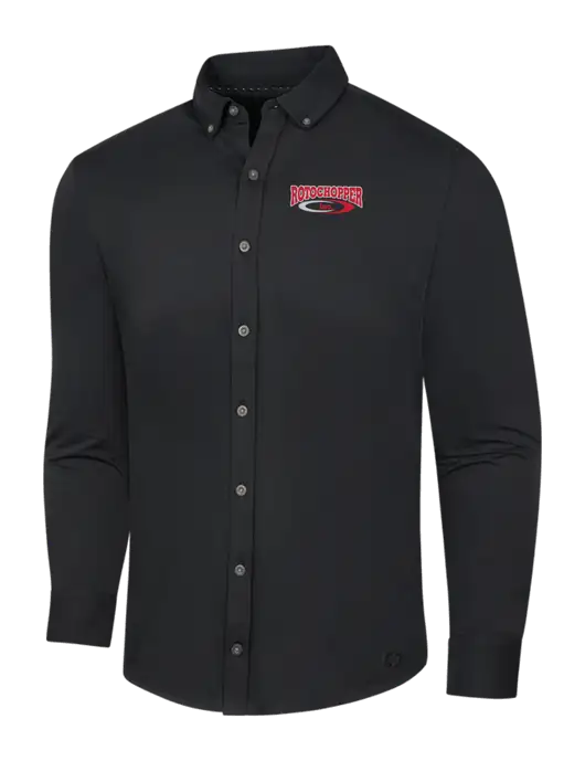 OGIO Blacktop Modern Code Stretch Button-Up Shirt w/Rotochopper Logo