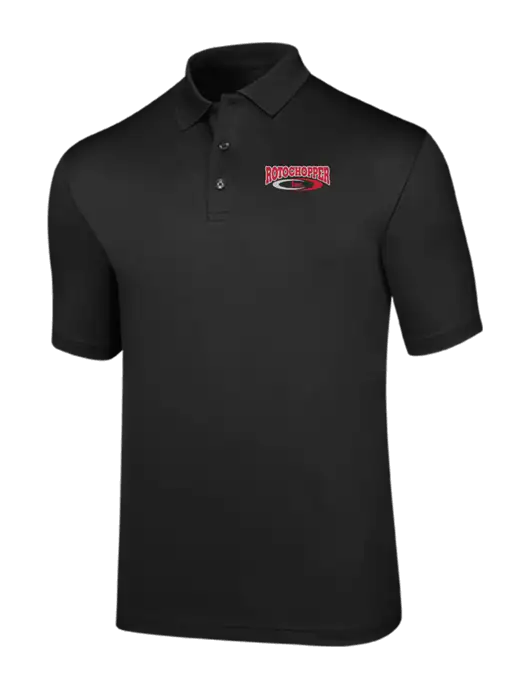 Callaway Opti-Dri Black Chev Polo w/Rotochopper Logo