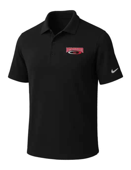 NIKE Black Dri-Fit Micro Pique Polo w/Rotochopper Logo