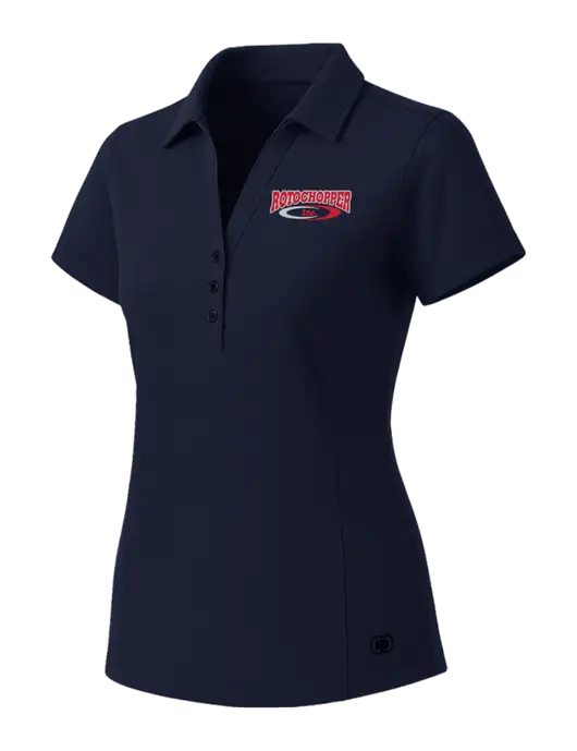 OGIO Womens Navy ONYX Polo w/Rotochopper Logo