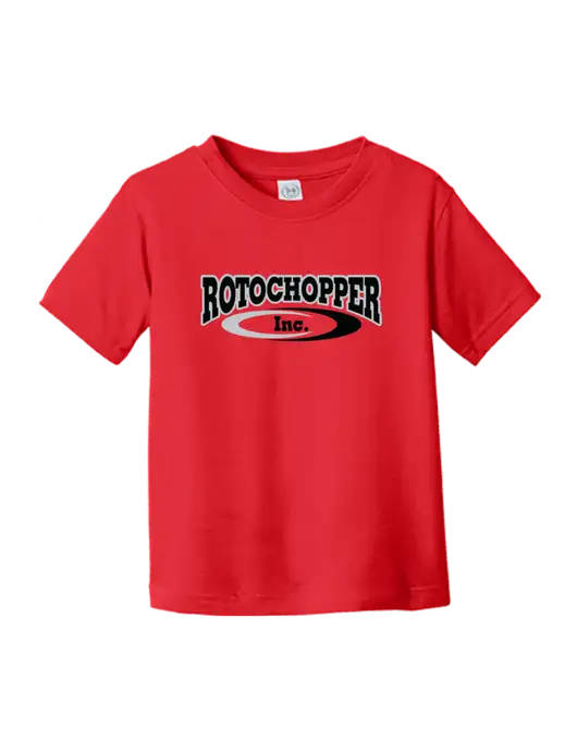 Rabbit Skins Red Toddler Fine Jersey Tee w/Rotochopper Logo