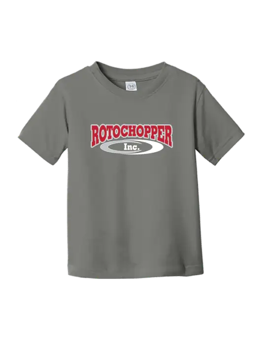 Rabbit Skins Charcoal Toddler Fine Jersey Tee w/Rotochopper Logo