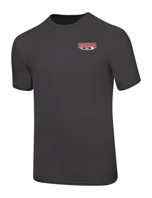 Ring Spun Charcoal 4.5 oz T-Shirt w/Rotochopper Logo