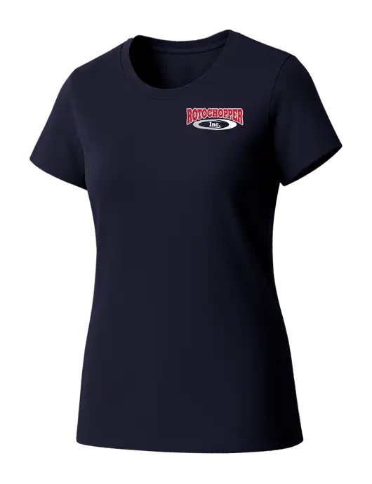 Womens Seriously Soft New Navy T-Shirt w/Rotochopper Logo