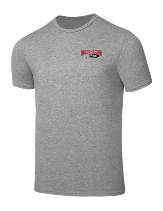 Seriously Soft Light Heather Grey T-Shirt w/Rotochopper Logo