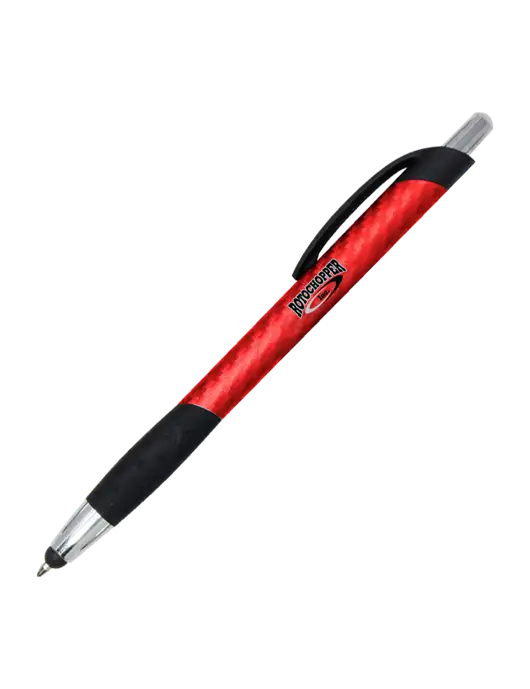 Sunray Red Stylus Pen - Black Ink w/Rotochopper Logo