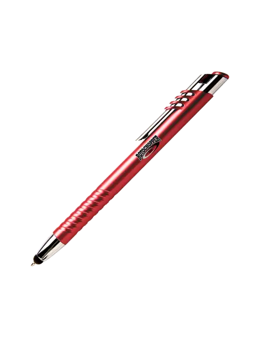 Schirhart Red Stylus Pen - Blue Ink w/Rotochopper Logo