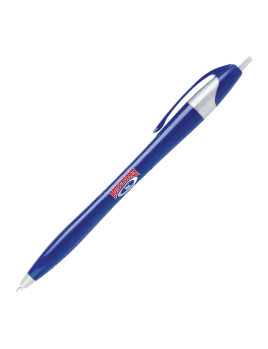 Novella Navy/Silver Corporate Pen- Blue Ink w/Rotochopper Logo