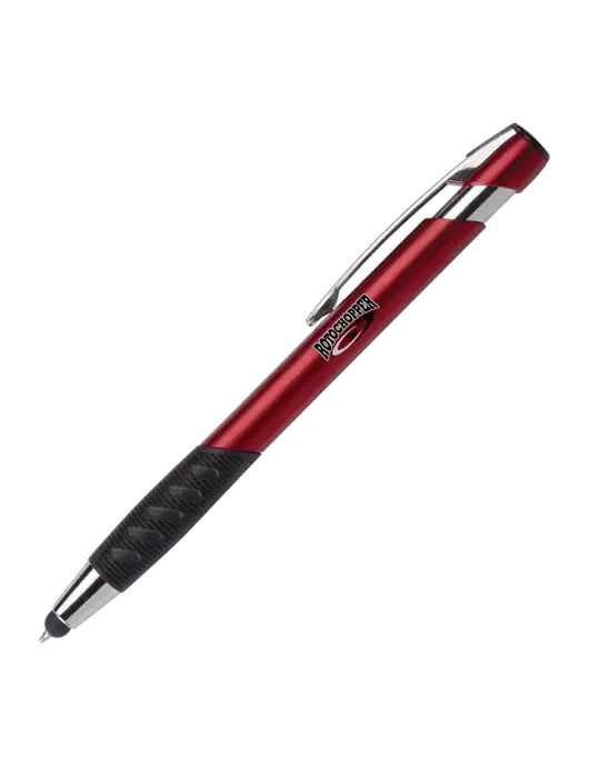 Alize Red Stylus Black Ink Pen w/Rotochopper Logo