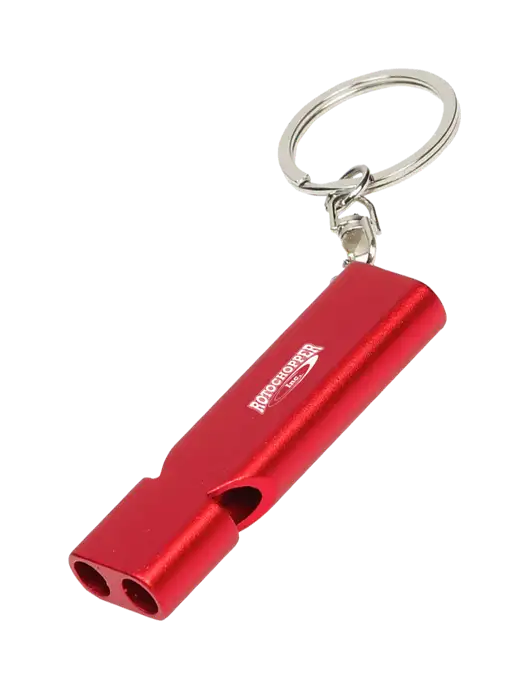 Quick Alert Red Safety Whistle w/Rotochopper Logo