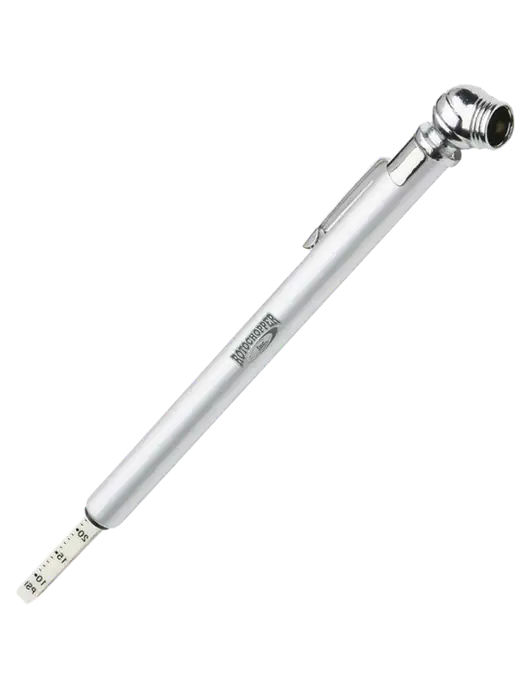 Quick View Silver Tire Gauge w/Rotochopper Logo