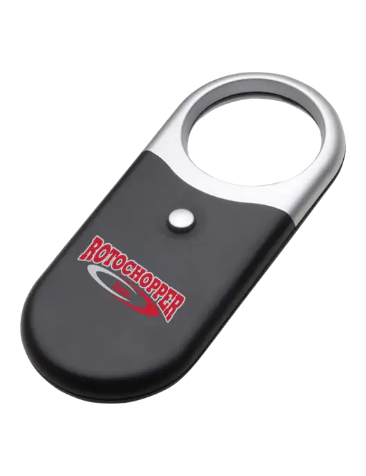 Compact Black Magnifier Light w/Rotochopper Logo