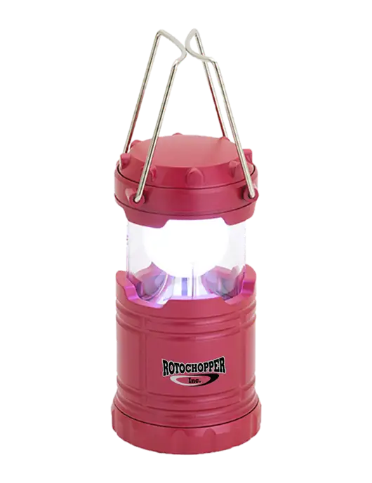 Red Mini Retro Lantern w/Rotochopper Logo