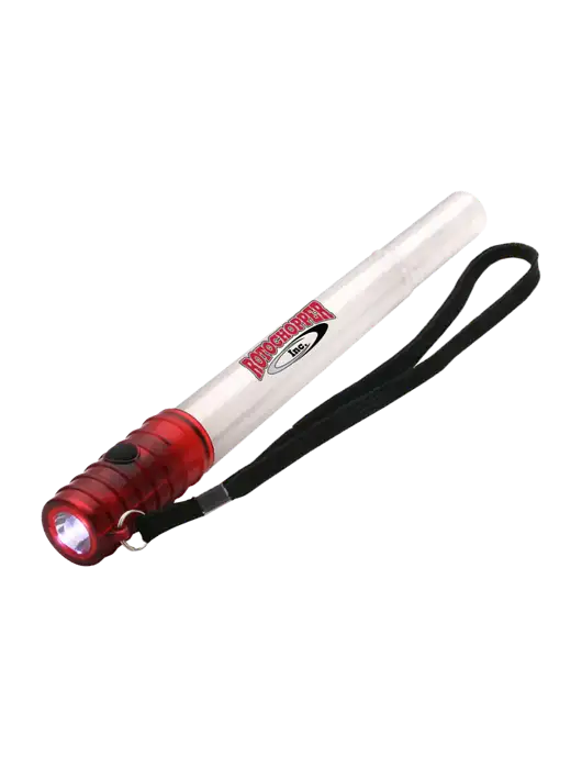 Red Emergency LED Glow Whistle w/Rotochopper Logo
