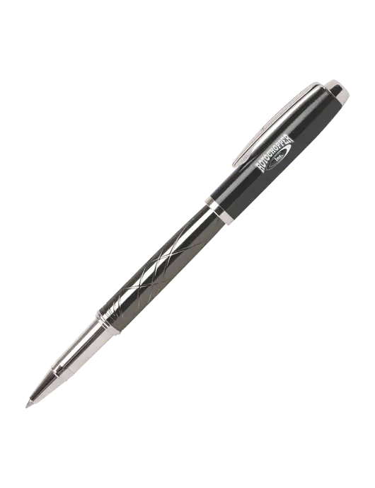 Modernist Black Rollerball Pen - Black Ink w/Rotochopper Logo