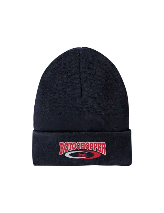 Recycled True Navy Beanie w/Rotochopper Logo