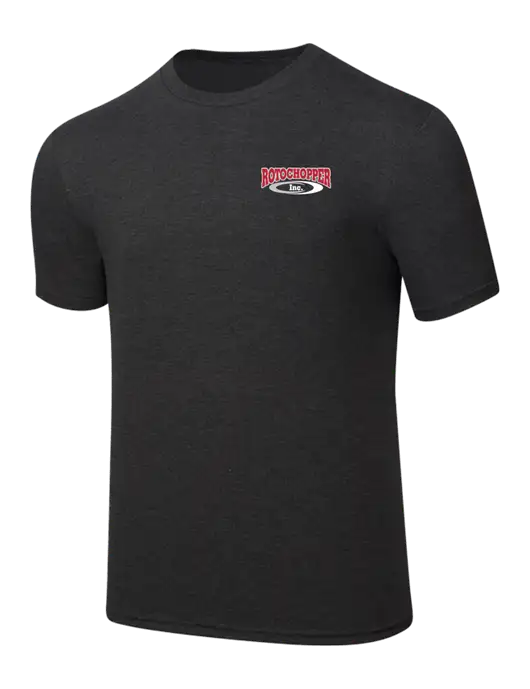 Simply Soft Black Frost 4.5oz  Poly/Combed Ring Spun Cotton T-Shirt w/Rotochopper Logo