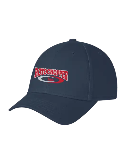 Navy Structured Cap Hook & Loop w/Rotochopper Logo