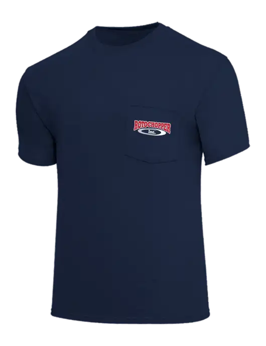 Core Blend Navy Pocket T-Shirt w/Rotochopper Logo