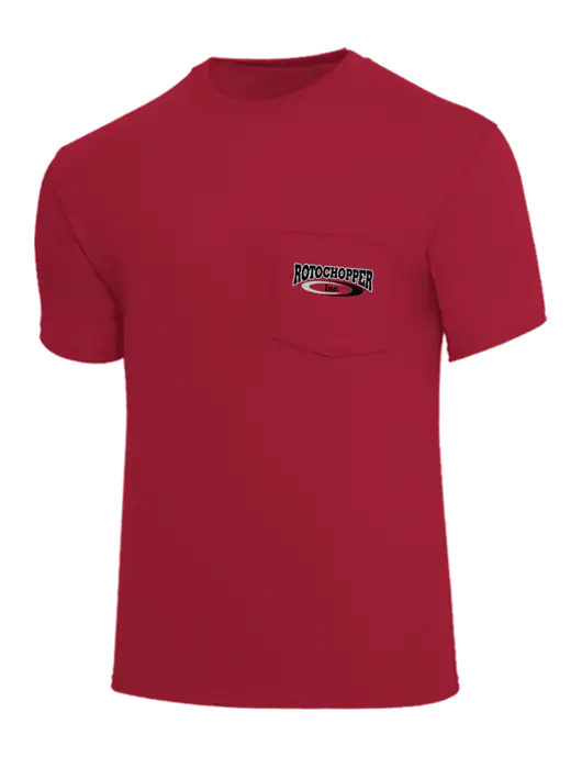 Core Blend Red Pocket T-Shirt w/Rotochopper Logo