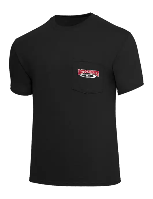 Core Blend Black Pocket T-Shirt w/Rotochopper Logo