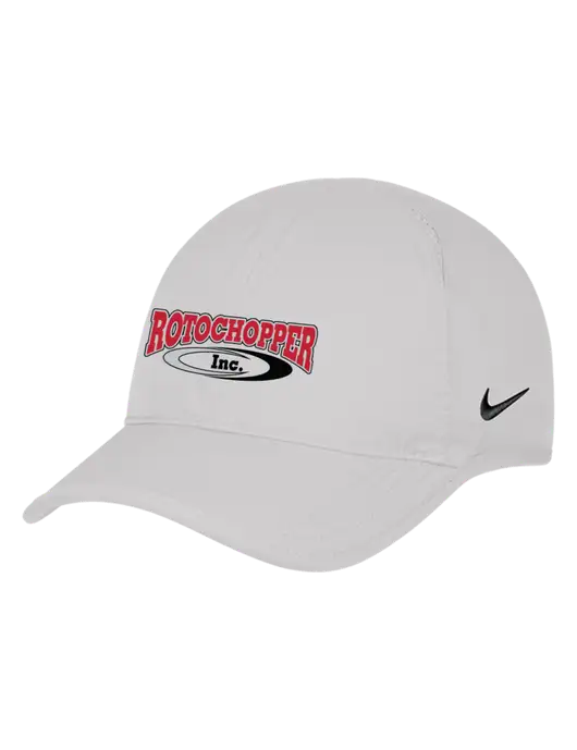 Nike White Featherlight Cap w/Rotochopper Logo
