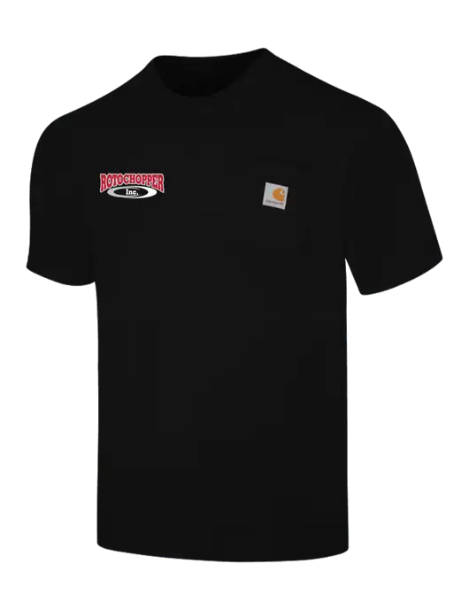 Carhartt Workwear Black Pocket Short Sleeve T-Shirt w/Rotochopper Logo