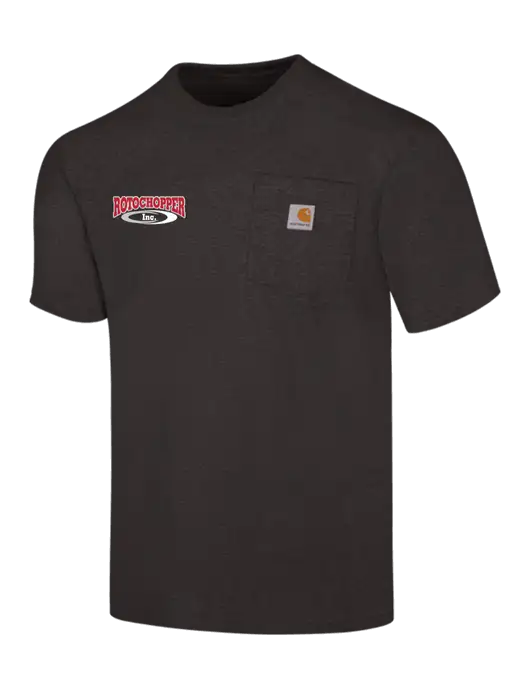 Carhartt Workwear Charcoal Heather Pocket Short Sleeve T-Shirt w/Rotochopper Logo