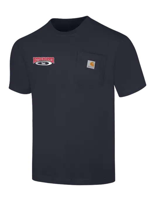 Carhartt Workwear Dark Navy Pocket Short Sleeve T-Shirt w/Rotochopper Logo