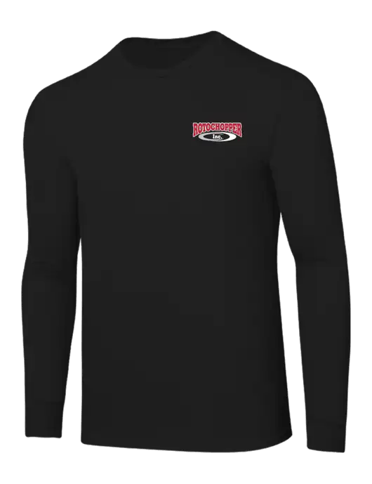 Core Blend Black Long Sleeve Tee w/Rotochopper Logo