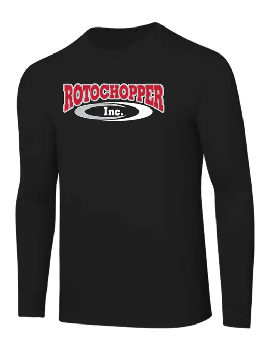 Core Blend Black Long Sleeve Tee w/Rotochopper Logo