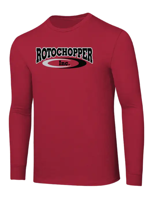 Core Blend Red Long Sleeve Tee w/Rotochopper Logo