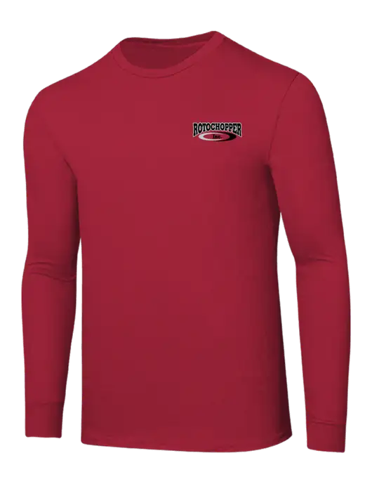 Core Blend Red Long Sleeve Tee w/Rotochopper Logo