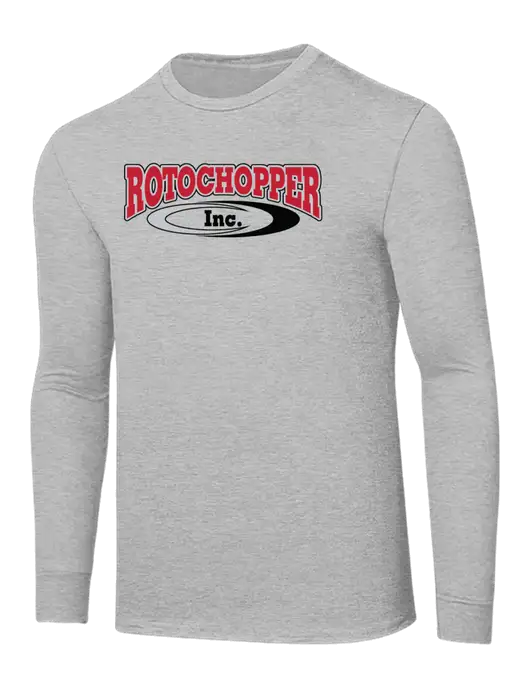 Core Blend Light Grey Heather Long Sleeve Tee w/Rotochopper Logo