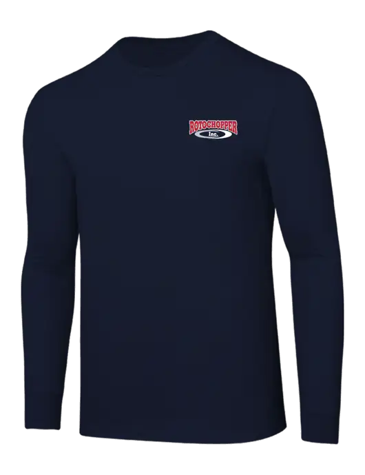 Core Blend Navy Long Sleeve Tee w/Rotochopper Logo