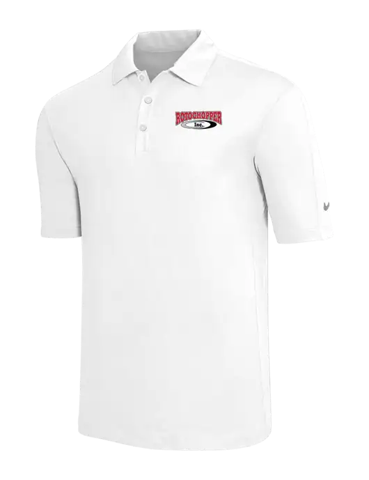 Nike White Tech Sport Dri-FIT Polo w/Rotochopper Logo