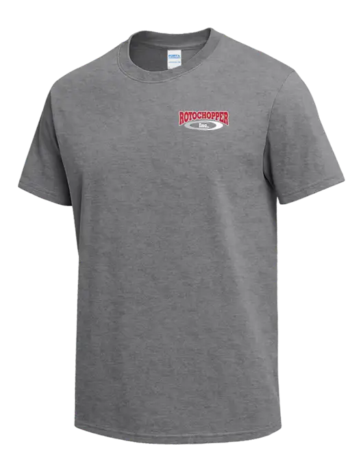 Medium Grey Heather Heavyweight 6.1 oz T-Shirt w/Rotochopper Logo