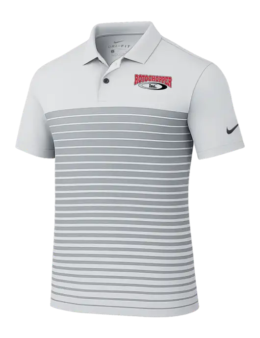 Nike Light Grey Dri-FIT Vapor Block Polo w/Rotochopper Logo