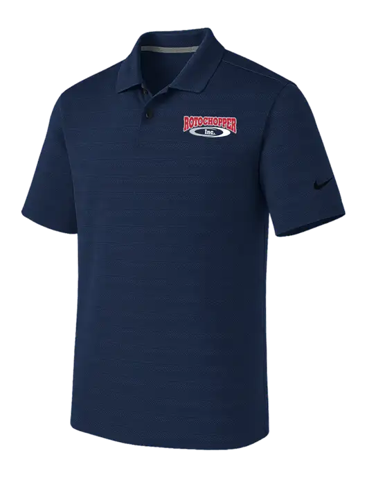 Nike Navy Dri-FIT Vapor Jacquard Polo w/Rotochopper Logo